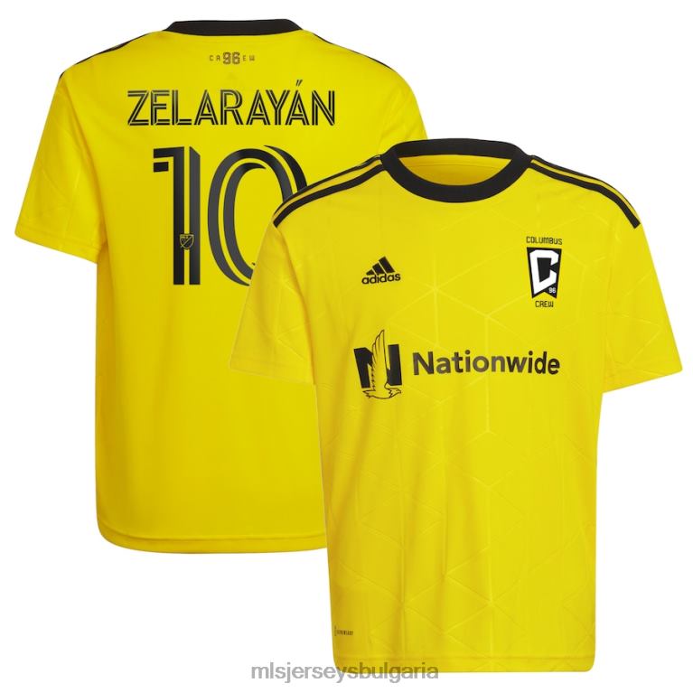 трико бг MLS Jerseys деца columbus crew lucas zelarayan adidas жълто 2022 златен стандарт комплект реплика фланелка на играч F066431