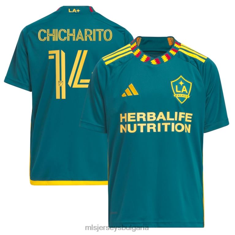 трико бг MLS Jerseys деца la galaxy chicharito adidas green 2023 la kit реплика на футболна фланелка F066273