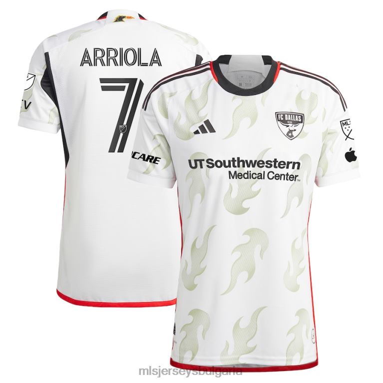 трико бг MLS Jerseys мъже fc dalas paul arriola adidas white 2023 burn baby burn автентична фланелка на играч F066742